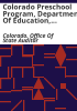 Colorado_Preschool_Program__Department_of_Education__performance_audit