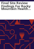 Final_site_review_findings_for_Rocky_Mountain_Health_Maintenance_Organization