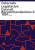 Colorado_Legislative_Council__recommendations_for_1991