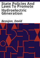 State_policies_and_laws_to_promote_hydroelectric_generation