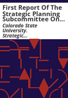 First_report_of_the_Strategic_Planning_Subcommittee_on_Academic_Program_Reform
