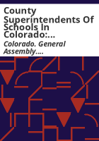 County_superintendents_of_schools_in_Colorado