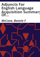Adjuncts_for_English_language_acquisition_summary_of_research