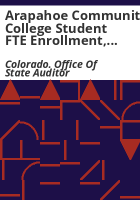Arapahoe_Community_College_student_FTE_enrollment__performance_audit__August_2000