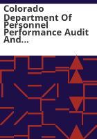 Colorado_Department_of_Personnel_performance_audit_and_financial_audit_for_fiscal_year_1988