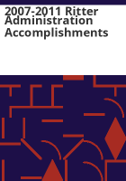 2007-2011_Ritter_administration_accomplishments
