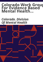 Colorado_work_group_for_evidence_based_mental_health_practices