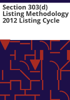 Section_303_d__listing_methodology_2012_listing_cycle