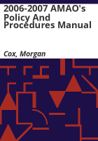 2006-2007_AMAO_s_policy_and_procedures_manual