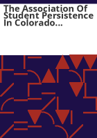 The_association_of_student_persistence_in_Colorado_public_higher_education_with_Colorado_Student_Assessment_Program__CSAP__scores_and_the_admission_eligibility_index