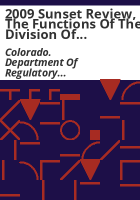 2009_sunset_review__the_functions_of_the_Division_of_Insurance_related_to_the_regulation_of_property_and_casualty__automobile_and_any_other_entity_or_function_that_does_not_offer_health_or_life_insurance