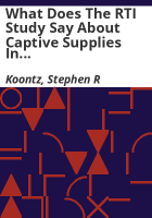 What_does_the_RTI_study_say_about_captive_supplies_in_the_cattle_and_beef_industry_