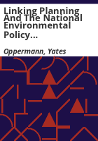 Linking_planning_and_the_National_Environmental_Policy_Act_guidance