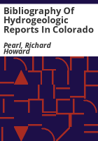 Bibliography_of_hydrogeologic_reports_in_Colorado