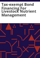 Tax-exempt_bond_financing_for_livestock_nutrient_management