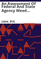 An_assessment_of_federal_and_state_agency_weed_management_efforts_in_Colorado