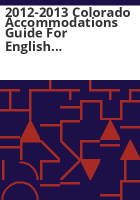 2012-2013_Colorado_accommodations_guide_for_English_learners