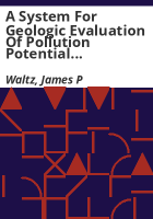 A_system_for_geologic_evaluation_of_pollution_potential_at_mountain_dwelling_sites
