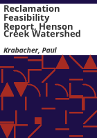 Reclamation_feasibility_report__Henson_Creek_watershed