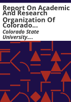 Report_on_academic_and_research_organization_of_Colorado_State_University