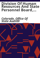 Division_of_Human_Resources_and_State_Personnel_Board__Department_of_Personnel___Administration_performance_audit