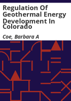 Regulation_of_geothermal_energy_development_in_Colorado