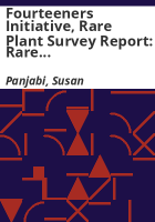 Fourteeners_initiative__rare_plant_survey_report