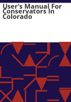 User_s_manual_for_conservators_in_Colorado