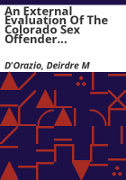 An_external_evaluation_of_the_Colorado_Sex_Offender_Management_Board_standards_and_guidelines