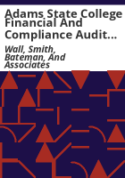 Adams_State_College_financial_and_compliance_audit_fiscal_years_ended_June_30__2006_and_2005