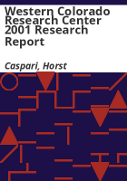 Western_Colorado_Research_Center_2001_research_report