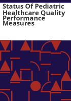 Status_of_pediatric_healthcare_quality_performance_measures