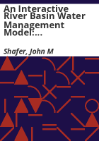 An_interactive_river_basin_water_management_model