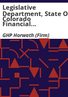 Legislative_Department__State_of_Colorado_financial_audit_report__years_ended_June_30__2005_and_2004