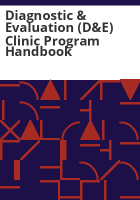 Diagnostic___evaluation__D_E__clinic_program_handbook