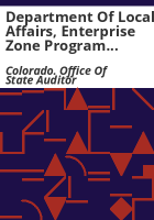 Department_of_Local_Affairs__Enterprise_Zone_Program_performance_audit