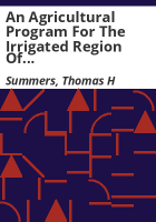 An_agricultural_program_for_the_irrigated_region_of_northern_Colorado