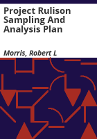 Project_Rulison_sampling_and_analysis_plan