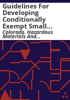 Guidelines_for_developing_conditionally_exempt_small_quantity_generator_household_hazardous_waste__CESQG_HHW__and_CESQG-only_waste_consolidation_facilities