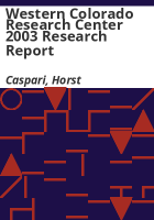Western_Colorado_Research_Center_2003_research_report